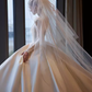 Princess Ball Gown V neckline Long Sleeves Lace Wedding Dresses C206