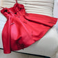 Simple A Line Spaghetti Straps Red Short Homecoming Dresses 18th Birthday Outfit C2178