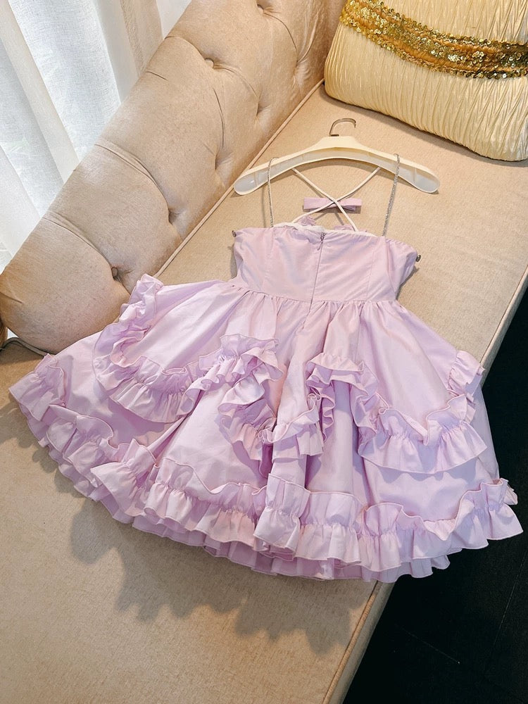 Cute Ball Gown Spaghetti Straps Pink Short Homecoming Dresses 18th Birthday Outfit C2179