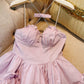 Cute Ball Gown Spaghetti Straps Pink Short Homecoming Dresses 18th Birthday Outfit C2179