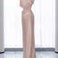 Modest Mermaid Off The Shoulder PInk Satin Long Prom Dresses C217