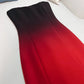 Elegant Sheath Strapless Ombre Burgundy Red Slim Fit Satin Prom Dress Evening Dresses C2181