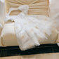 Modest A Line Strapless White Short Tulle Homecoming Dresses Party Dress C2196