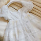 Modest A Line Strapless White Short Tulle Homecoming Dresses Party Dress C2196