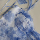 Pretty A Line Spaghetti Straps Long Blue Floral Prom Dress Evening Dresses C2205