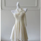 Modest A Line Halter Chiffon Ivory Short Homecoming Dresses Birthday Outfits C2208