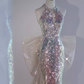 Modest Mermaid Scoop Sequin Long Prom Dresses C220