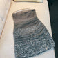 Modest Sheath Strapless Gray Sequin Short Homecoming Dresses Birthday Outfits C2215