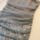 Modest Sheath Strapless Gray Sequin Short Homecoming Dresses Birthday Outfits C2215