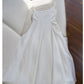 Simple A line Straps White Chiffon Ankle Length Prom Dress Formal Dresses C2221