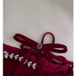 Cute A Line Spaghetti Straps Velvet Red Homecoming Dresses Birthday Outfits With Beads C2233