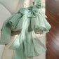 Pretty Ball Gown Straps Mint Green Lace Flowers Homecoming Dresses Birthday Outfits With Bow C2240