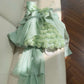 Pretty Ball Gown Straps Mint Green Lace Flowers Homecoming Dresses Birthday Outfits With Bow C2240