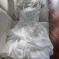 Sexy Ball Gown Spaghetti Straps White Organza Short Homecoming Dresses Birthday Outfits C2252