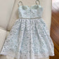 Modest A line Spaghetti Straps Light Skye Blue Lace Short Homecoming Dresses Birthday Outfit C2256