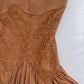 Modest A line Spaghetti Straps Brown Lace Short Homecoming Dresses Birthday Outfit C2257