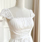 Simple A Line Straps Chiffon Short Lace White Homecoming Dresses Birthday Outfit C2280