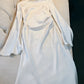 Modest Sheath Scoop Ivory Long Sleeves Prom Dress Formal Dresses C2282