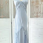 Simple Sheath Spaghetti Straps Light Sky Blue Long Prom Dress Formal Dresses With Pearls C2301