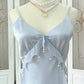 Simple Sheath Spaghetti Straps Light Sky Blue Long Prom Dress Formal Dresses With Pearls C2301