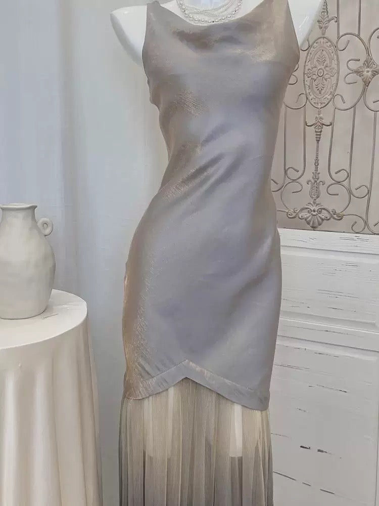 Robe de bal longue en dentelle à volants et à fourreau simple avec ombré et raisin C2302