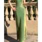 Modest A line U Neckline Short Sleeves Green Prom Dress Evening Dresses C2313