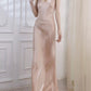 Modest Sheath Spaghetti Straps Pink Long Prom Dresses Evening Dress C2319