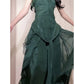 Pretty A Line Spaghetti Straps Green Long Chiffon Prom Dresses Sexy Evening Dress C2344