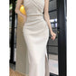 Pretty Sheath Straps Ankle Length Prom Dresses Simple Evening Dress C2352