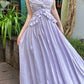 Pretty A Line Spaghetti Straps Lilac Long Prom Dresses Simple Evening Dress C2354