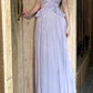 Pretty A Line Spaghetti Straps Lilac Long Prom Dresses Simple Evening Dress C2354