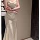 Vintage Sheath Straps Ivory Long Prom Dresses CC2361