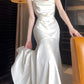 Vintage Sheath Straps Ivory Long Prom Dresses CC2361