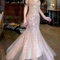 Pretty Mermaid Spaghetti Straps Sequin Long Prom Dresses C2365