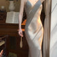 Sexy Sheath Spaghetti Straps Champagne Ankle Length Prom Dresses Evening Dress C2404