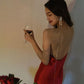 Red Evening Dresses Sexy Formal Party Dresses Spaghetti Strap Senior Homecoming Dress C2525