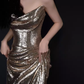 Sexy Mermaid Strapless Neckline Sequin Prom Dresses Long Birthday Outfits C255