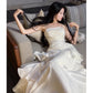 Gorgeous Sheath Spaghetti Straps White Layers Long Prom Dresses Evening Dress C2678