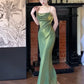 Gorgeous Mermaid Spaghetti Straps Green Prom Dresses Evening Dress C2685