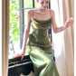 Gorgeous Mermaid Spaghetti Straps Green Prom Dresses Evening Dress C2685