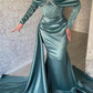 Gorgeous Sweetheart Mermaid Prom Dress with Sparkling Rhinestone and Ruffled Sleeves C2759