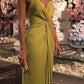 Modest Sheath Spaghetti Straps Gold Long Prom Dresses Evening Dress C2836