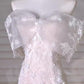 Vintage Mermaid Strapless Long White Lace Wedding Dresses C302