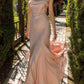 Mermaid Spaghetti Straps Sleeveless Ruffles Pink Prom Dresses C3118