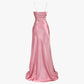 Simple Mermaid Pink Spaghetti Straps Long Prom Dress with Split C3164