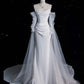 Elegant Mermaid Off The Shoulder Tulle Wedding Dress C321