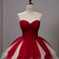 Pretty Ball Gown Sweetheart Tulle Long Red Layers Prom Dresses Sweet 16 Dresses C3210