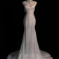 Elegant Mermaid Spaghetti Straps Sequin Long Wedding Dresses C324