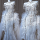 Robes de mariée longues en dentelle et Tulle, sirène élégante, chérie, C328