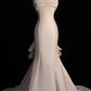 Elegant Mermaid Strapless Satin Long Wedding Dresses With Bowknot C335